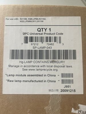InFocus Projector Lamp replacement SP-Lamp-043