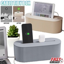 Cable Tidy Box Cord Safety Storage Box Large Capacity for Hiding Messy Cables