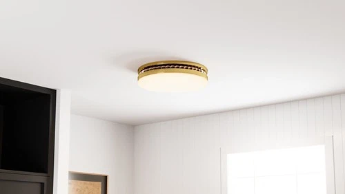 Quoizel QFL6785 Carey 16"W LED Flush Mount Drum Ceiling Fixture - Black - Picture 6 of 12