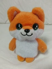 Russ Lil Peepers Fox Plush Orange Stuffed Animal Toy Glitter Eyes Mini 4.5"