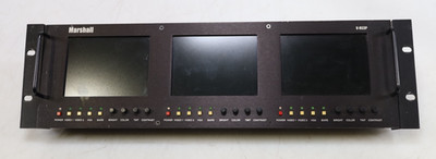 Marshall Electronics V-R53P Triple 5-Inch Rackmount 3U Tilt LCD Monitor