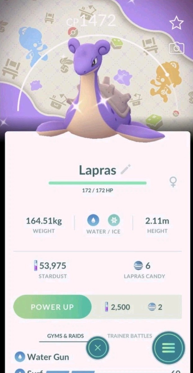 Shiny Lapras ( Special Pokopia BG ) Pokémon Trading Go | eBay