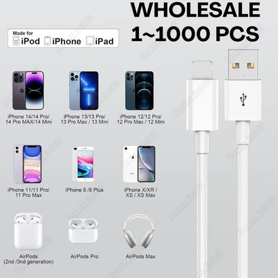 3Ft/6Ft USB Charging Cable Cord For iPhone14 13 12 11 XR X 8 7 Fast Charger Lot