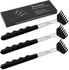3 Pack Back Scratcher Extendable Metal Portable Back Scratcher for Men Women Adu