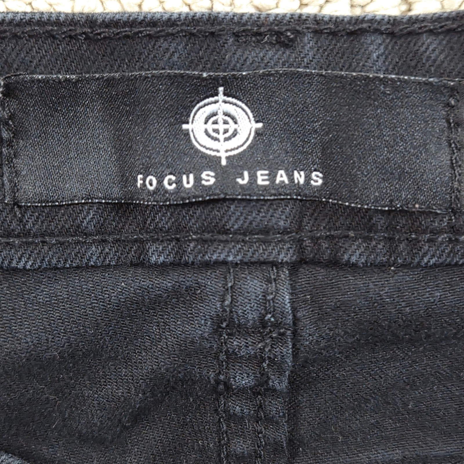 Focus Jeans Black Distressed Patchwork Denim Jean… - image 3