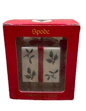 VTG BOXED SPODE CHRISTMAS TREE HOLIDAY GIFT BOX ORNAMENT No Date 
