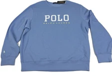 Polo Ralph Lauren Mens Big Pony RL 67 Circle Graphic Fleece Sweatshirt Blue-XL