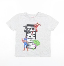 Camiseta Marvel Niños Gris Vengadores Estampado Gráfico 6-7 Años