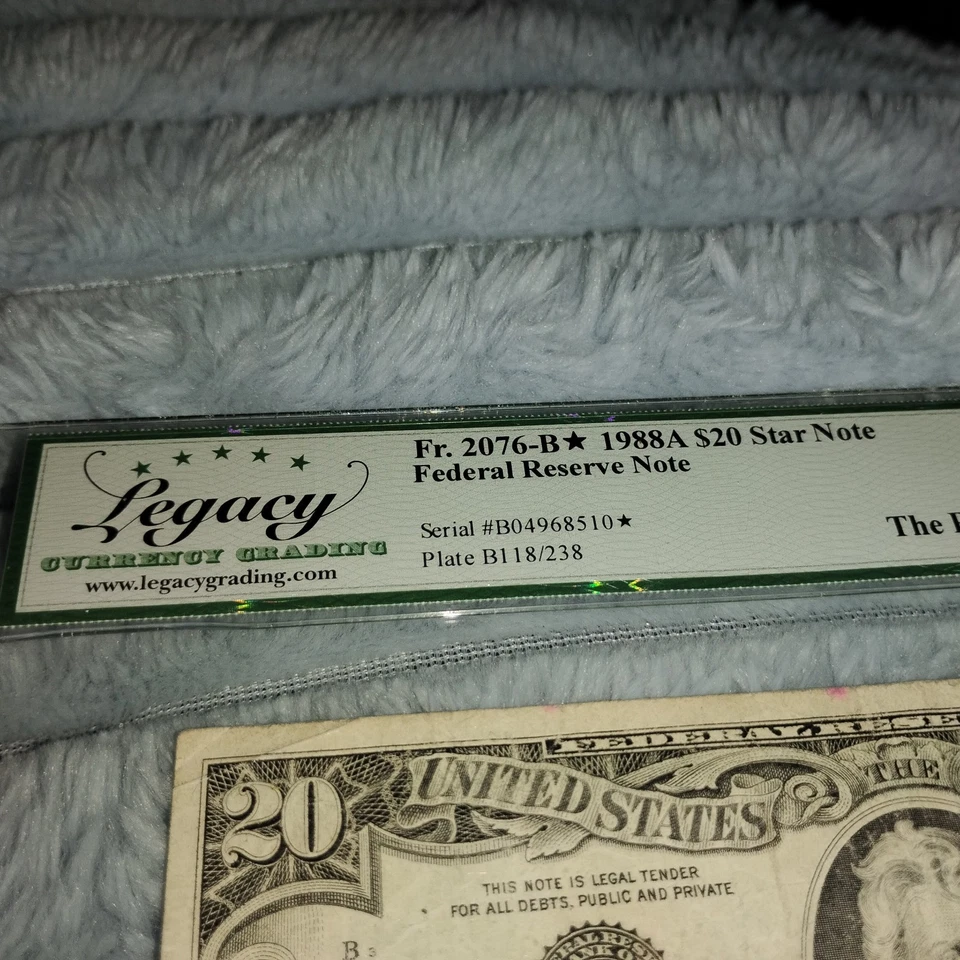1988a $20 Federal Reserve Star Note Wash DC Rickey Collection Legacy 15 Fine - Image 2 of 4
