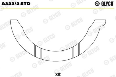 GLYCO A323/2 STD Spacer, Crankshaft for ASHOK LEYLAND,BAOLONG,BAW,CHANG