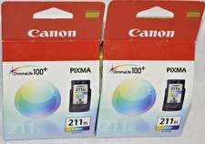 Lot Of 2 Canon CL-211 XL Genuine Color Ink Cartridge - Fine PIXMA Multicolor