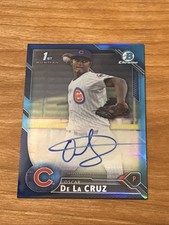2016 Bowman Chrome - Prospects Autographs Oscar De La Cruz #CPA-OD Blue...