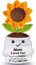 Handmade Crochet Sunflower Mom Gift