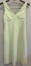 Laura Ashley Mint Green Lace Trim Cottagecore Maxi Dress Linen Blend Milkmaid 10