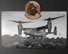 7th SOS RAF Mildenhall CV-22 Osprey Signed Print & Patch set