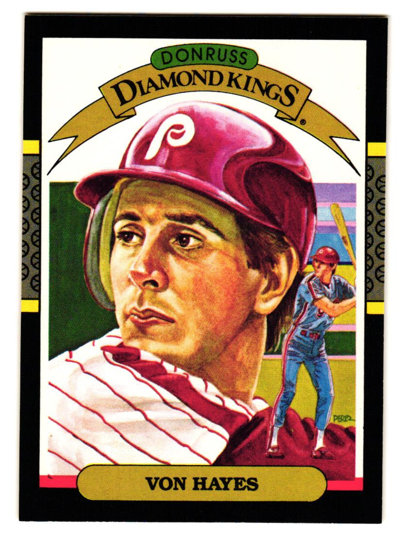 1987 Donruss - Diamond Kings Von Hayes #12 Philadelphia Phillies