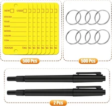 Yexiya 500 Pcs Poly Key Tags Plastic Dealership Car Key Tags with Labels for RV