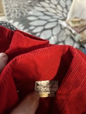 Vintage Winnie The Pooh Red Corduroy Robe, Size 5/6 Sears No Belt