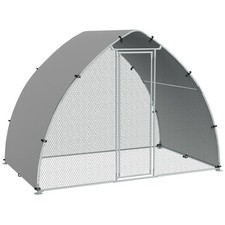 PawHut Walk-In Chicken Run with Cover, for 4-6 Chickens, 3 x 1.9 x 2.2m