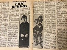 The Animals, Eric Burdon, Two Page Vintage Clipping