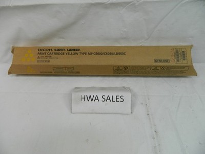 Genuine Ricoh 841285 Yellow Print Cartridge MP C5000 C5050 LD550C NEW OEM