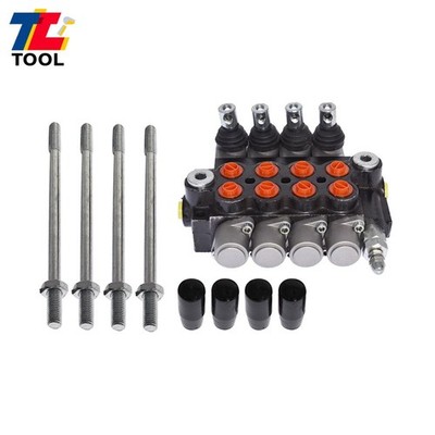 4 Spool Hydraulic Monoblock Double Acting Control Valve 11 GPM 3625PSI SAE Port