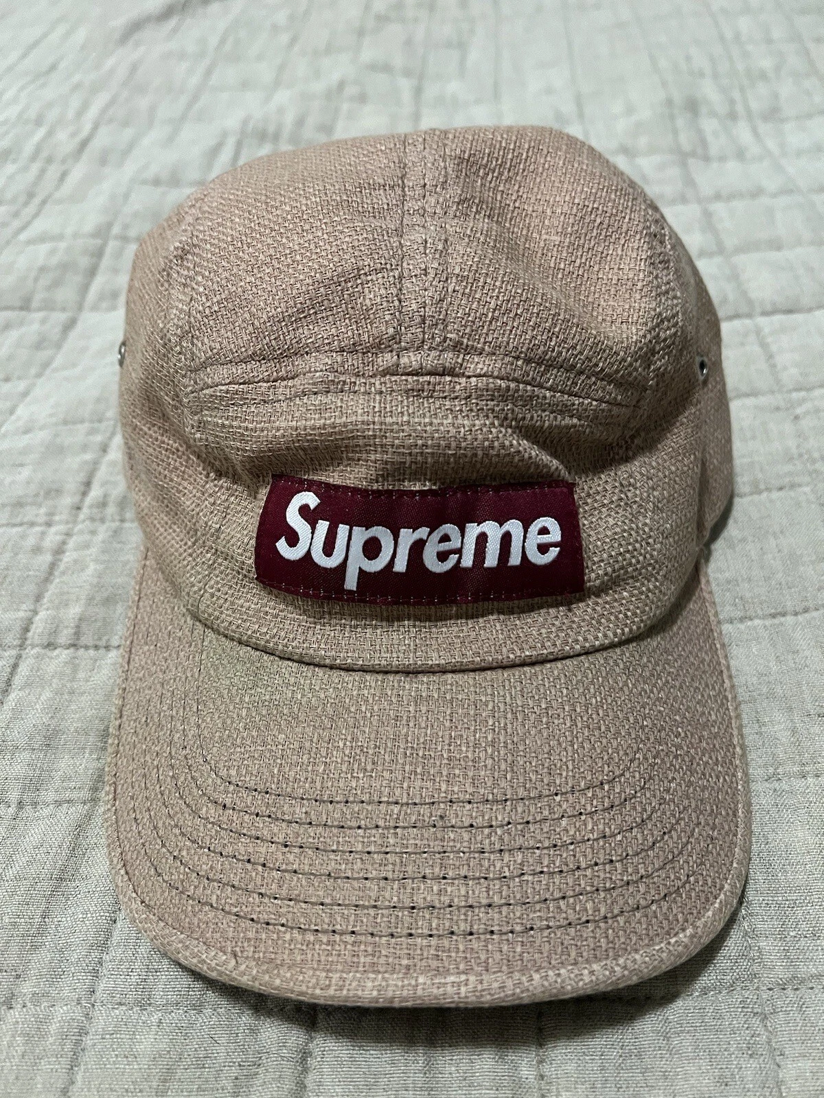 Casquette de camp rose 2015 Supreme Basketweave