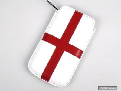 Galeli G-EASYWM14M-07 flag England UK sleeve case real leather for e.g. iPhone 4
