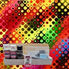 Hydro Dipping Kit- Disco Pixels Film, Activator, Paints