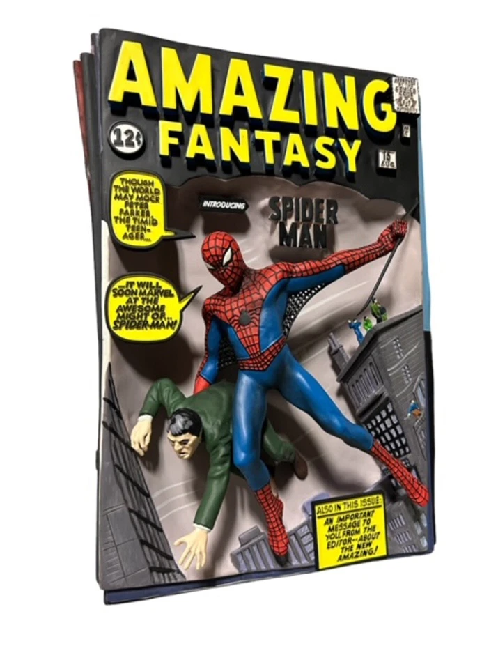 Spider-Man Amazing Fantasy #15 Cubierta Scultpure Code 3 Coleccionables Marvel Foto 3 de 4