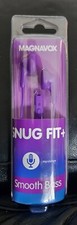 Magnavox Snug Fit, Handsfree Purple Ear Buds with Microphone