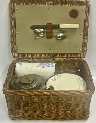 Antique 1920s Sirram Car Boot Complete Picnic Set Tin And Brass | eBay