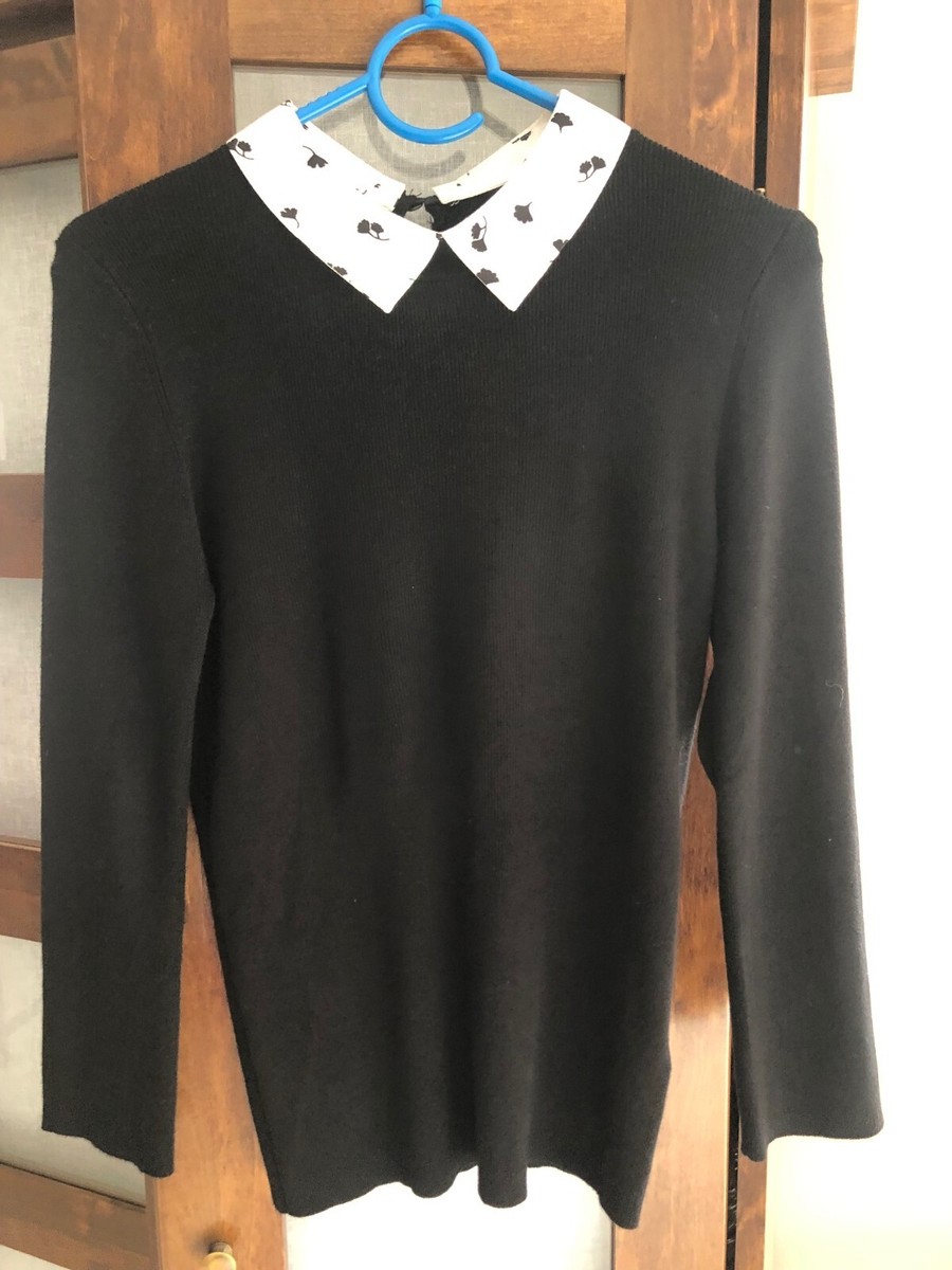 OASIS' BRAND WOMENS JUMPER SIZE S BNW REMOVABLE COLLAR WHITE