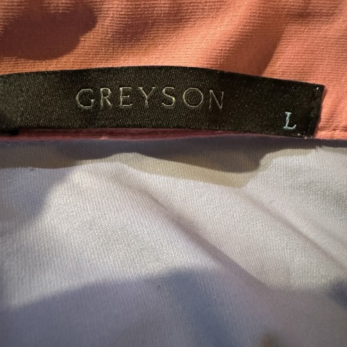 Greyson Performance Golf Polo Shirt Wolf Logo Periwinkle Blue Men’s Size Large - Picture 8 of 10