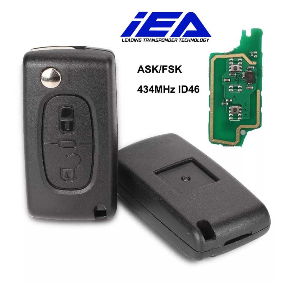 KASER Chiave Telecomando con Scheda Elettronica 2 Tasti compatibile per Peugeot 307 207 Citroen