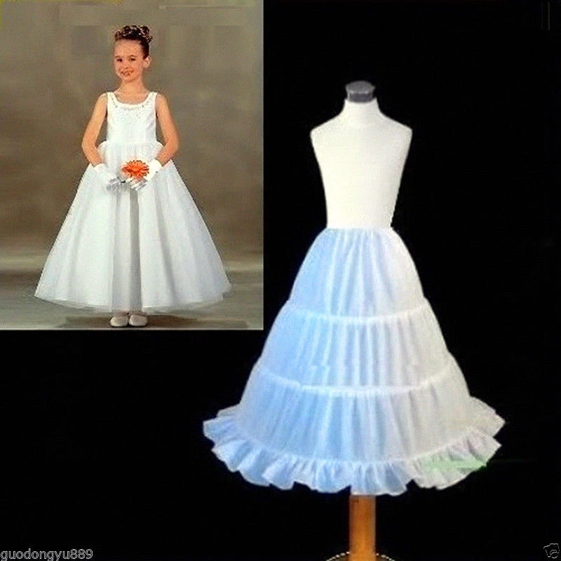 Vestido niña flor niños falda interior boda enagua crinolina  Foto 2 de 2