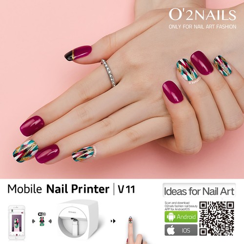 Amazon Com O 2nails Digital Mobile Nail Art Printer V11 Portable