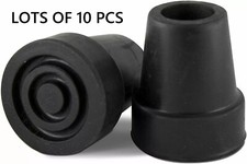 Cane Wooden Stick Bottom Rubber Tip Replacement Reinforced Rubber Tip LOTS OF 10