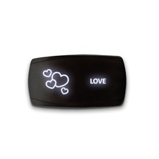 LOVE - Horizontal LED Rocker Switch 5 Pin Dual Light 20A 12V ON / OFF