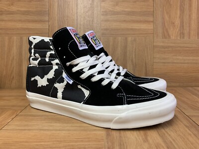 RARE VANS Sk8-Hi Cow Marshmallow Print Sz Sneakers LE