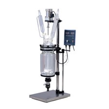2L Lab Jacketed Glass Reactor Chemical Stirred Reaction Vessel Digital Display