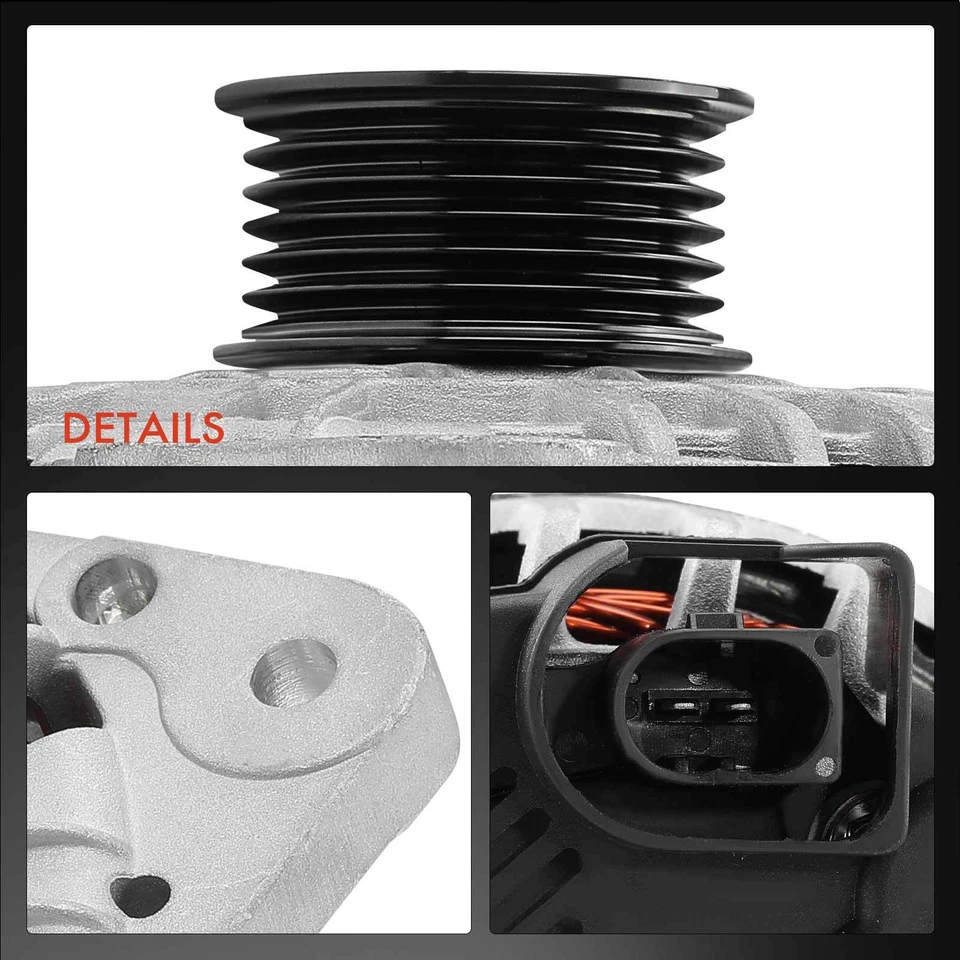 Generatore alternatore 120A per VW Golf Passat Polo AUDI A2 A3 A4 A6 Seat Ibiza - Immagine 3 di 4