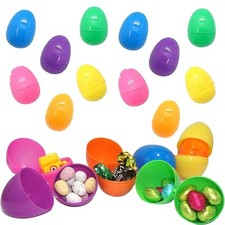 12,24,36,48 Kunststofffülleier Osterjagd 5,5 cm leere Schale Kinder Spiel Q38