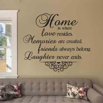 Home Is Where Love Resides Vinyl Wall Decal Sticker