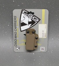 DSG Arms Tan Kydex IWB OWB Magazine Carrier for Glock 42 .380 Auto Mag Pouch