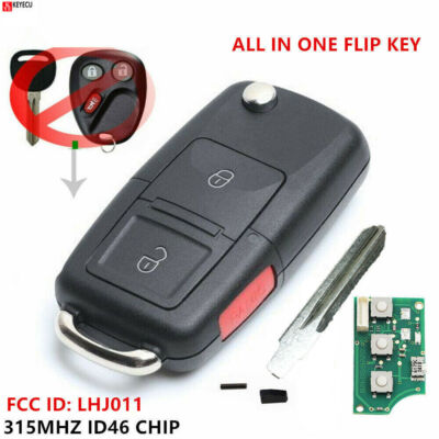 Upgraded Flip Remote Key FOB for 03-06 Chevrolet Cadillac Escalade FCCID: LHJ011