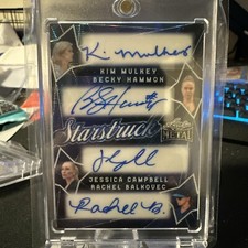Mulkey, Hammon, Campbell, & Balkovec QUAD AUTO 1/1 Leaf Metal Women of Sport ‘24