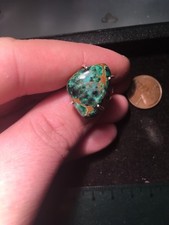 Size 6.75 Sterling Silver Malachite Chrysocolla Ring