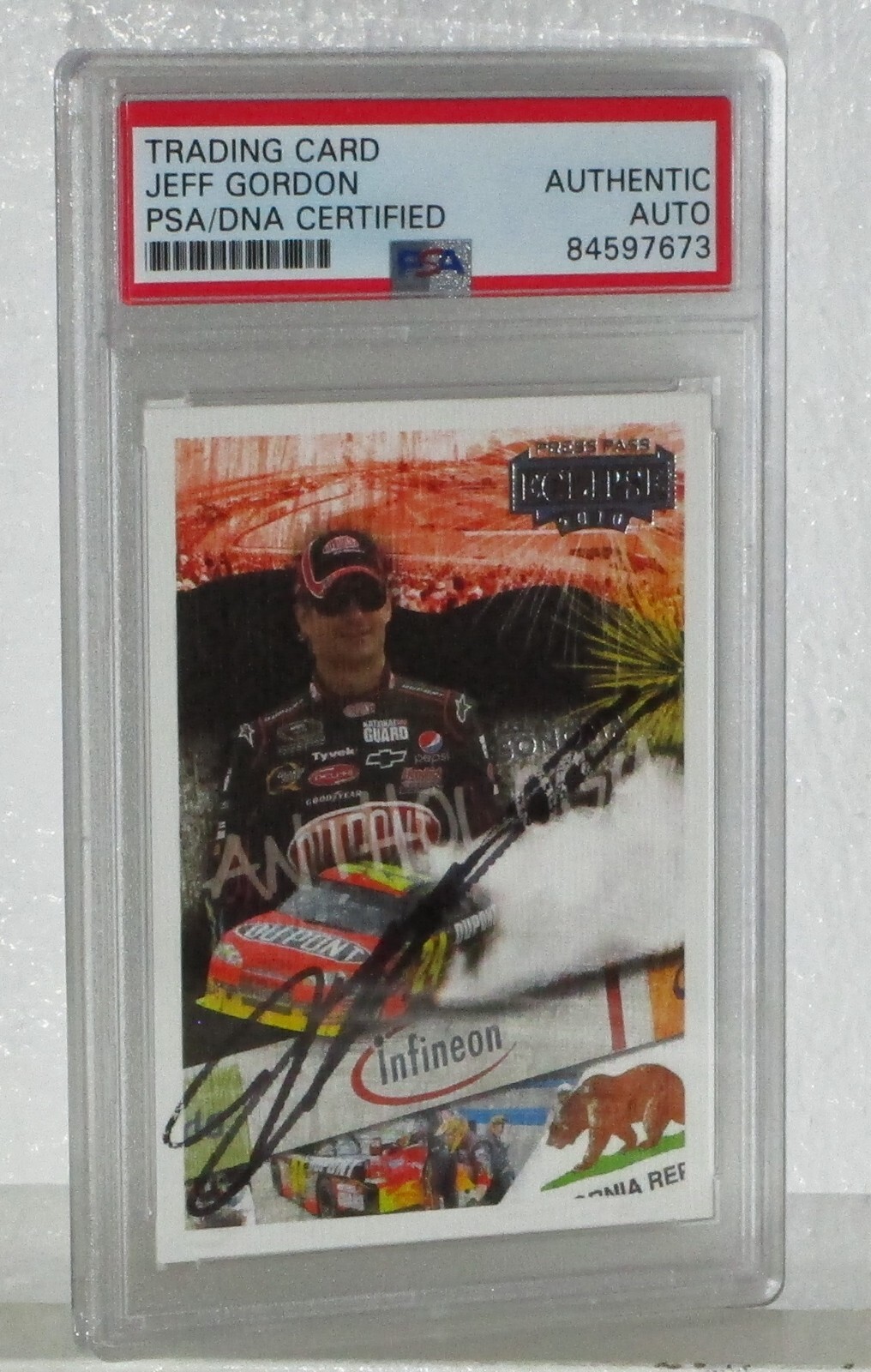 2010 PRESS PASS ECLIPSE JEFF GORDON AUTOGRAPHED CARD#61 PSA/DNA AUTHENTIC AUTO