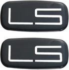 2PCS Epoxy resin LS EMBLEM Badge sticker decal Compatible For (Chrome/Black)